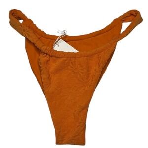 Juillet Josie Bikini Bottom Poppy Terry Orange Small Vacation Resort Floral